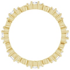 18k Yellow Gold Infinity Inspired Round Brilliant Diamond Wedding Eternity Band