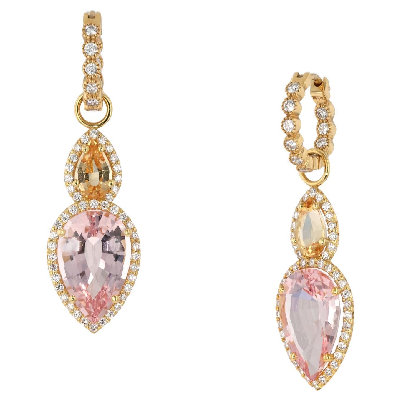 Abbracci Inside Out in oro 18K con ciondoli rimovibili "Carol" di Erica Courtney in vendita