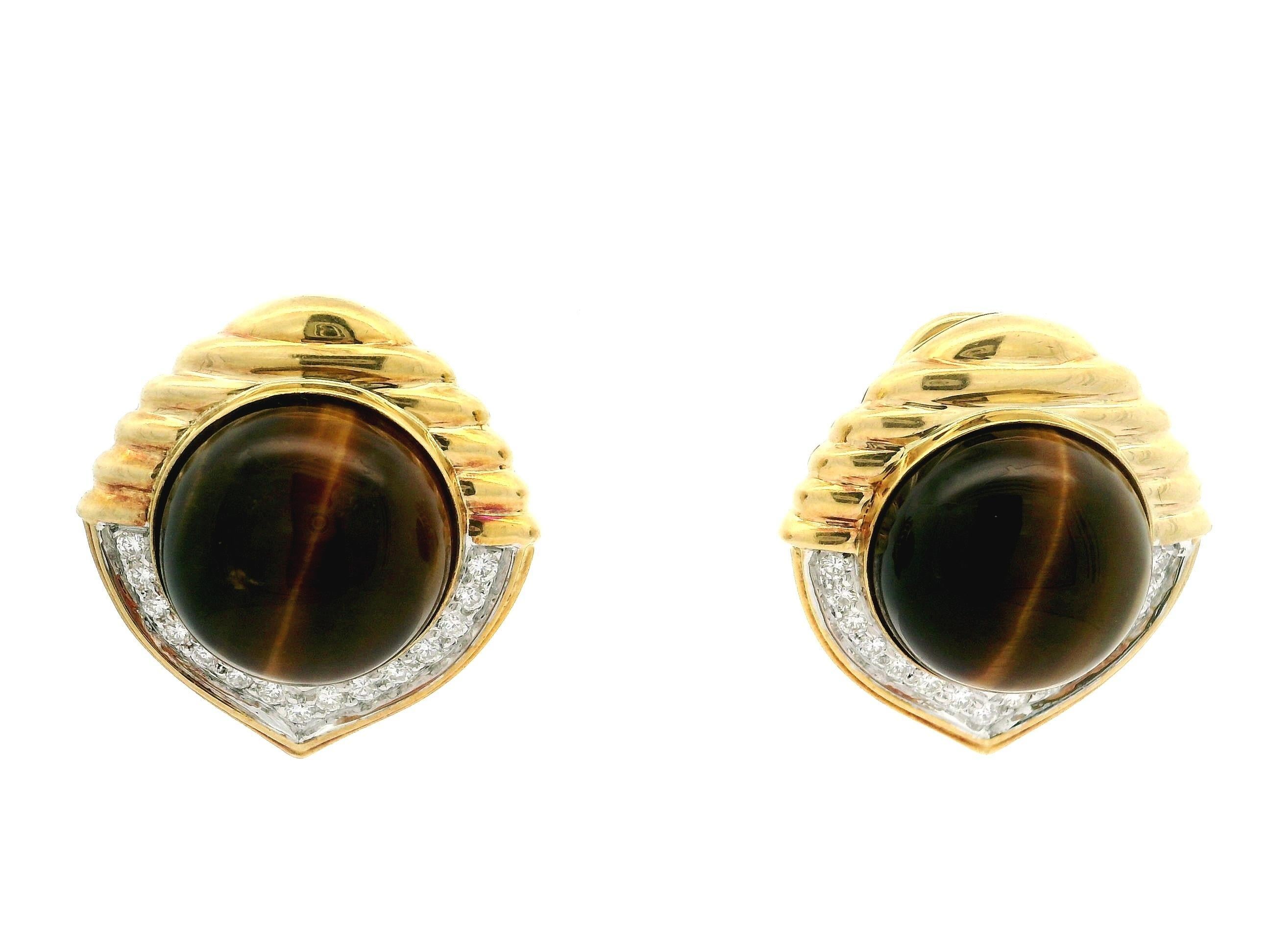 Boucles d'oreilles boutons interchangeables en or 18 carats, multi-pierres et diamants, corail, onyx et lapis en vente 6