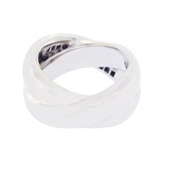 18k Gold Invisible Setting 0.43 Ct Diamonds 0.85 Ct Blue Sapphire Ring