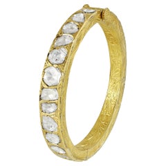 Bracelet en or 18K Jadau diamant polki pour les mariages indiens  Bracelets en kundan polki
