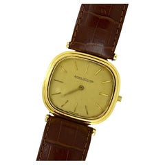 Retro 18K Gold Jaeger Le-Coultre ref 9132 Cushion Case Manual 17 jewels Cal 818 Watch