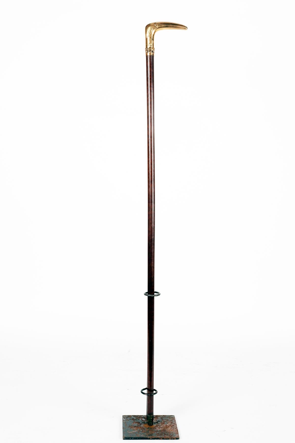 Joya de oro de 18 quilates Bastón que representa una garza, de Plisson y Hartz, París 1900. en venta 5