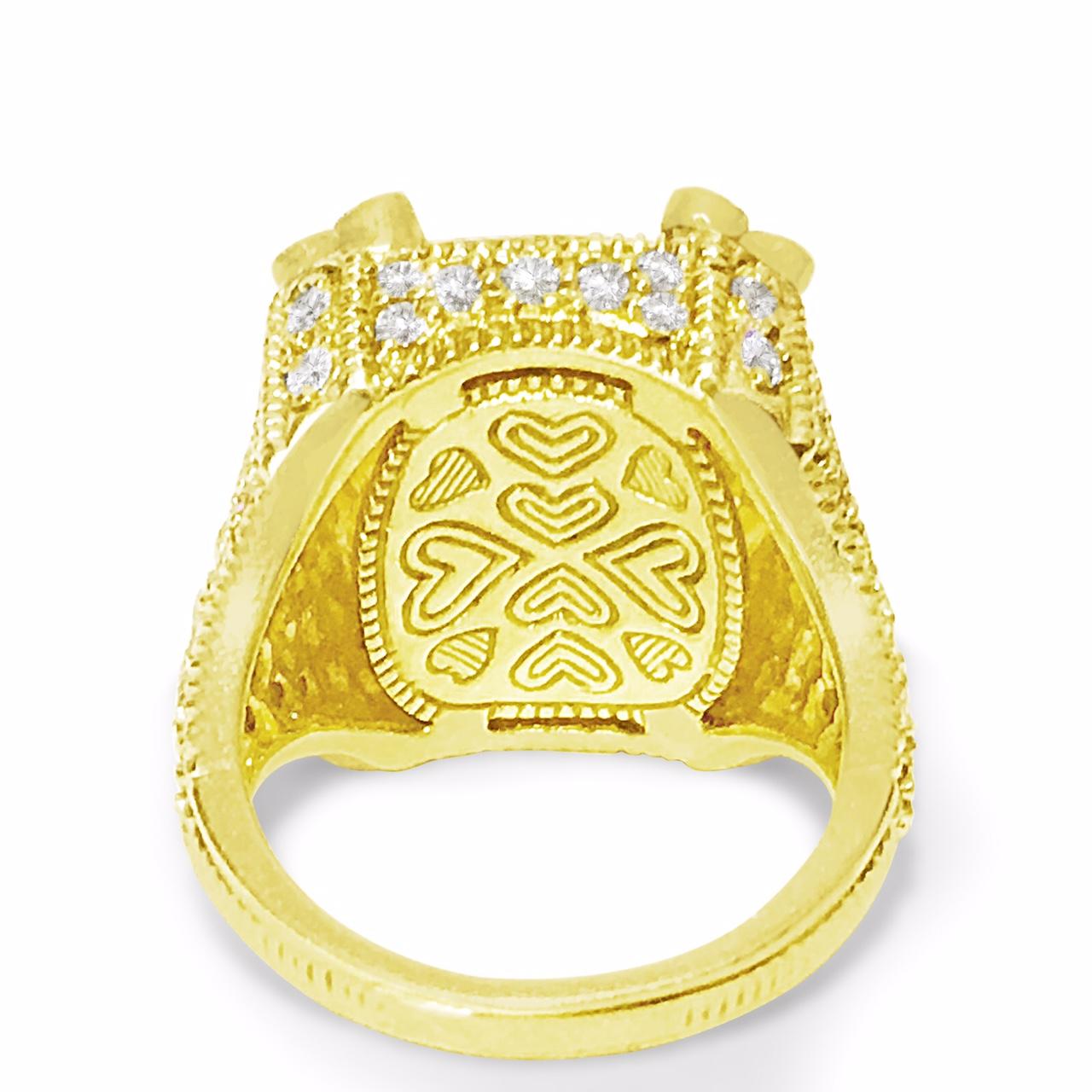 Anello con diamanti in oro 18 carati, Judith Ripka In condizioni ottime in vendita a Miami, FL