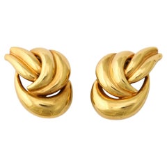 Boucles d'oreilles Classic Vintage avec nœud en or 18k