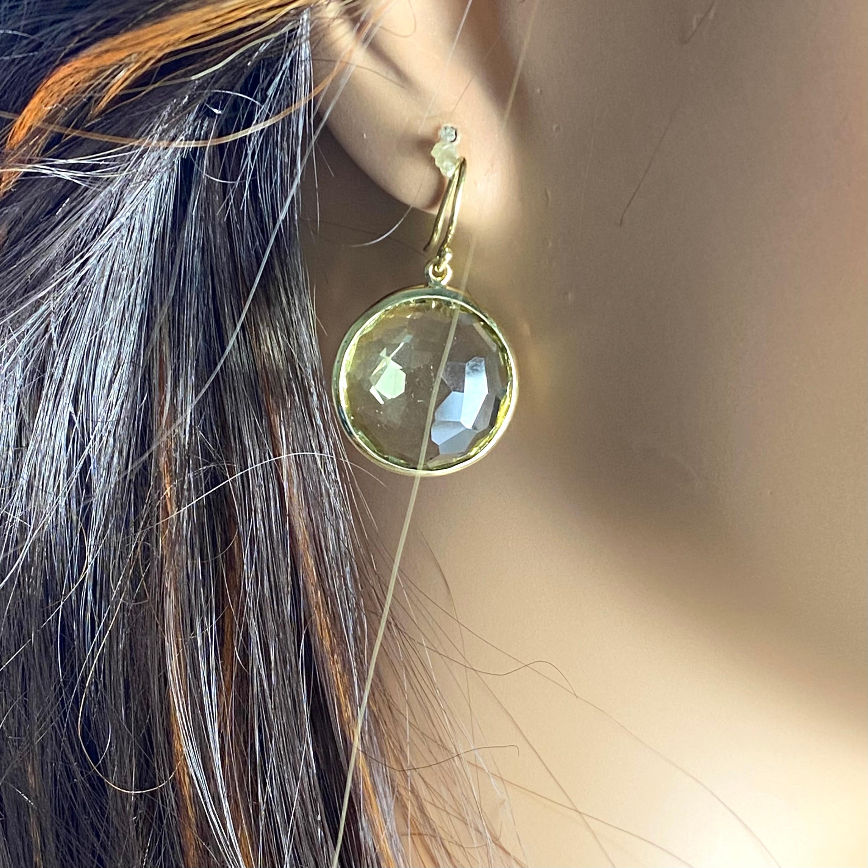 Taglio rotondo Orecchini pendenti in oro 18K con Greene & Greene della Collection'S di Ippolita in vendita