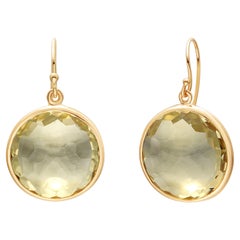 18K Gold Large Green Prasiolite Drop Earrings from Ippolita Lollipop Collection