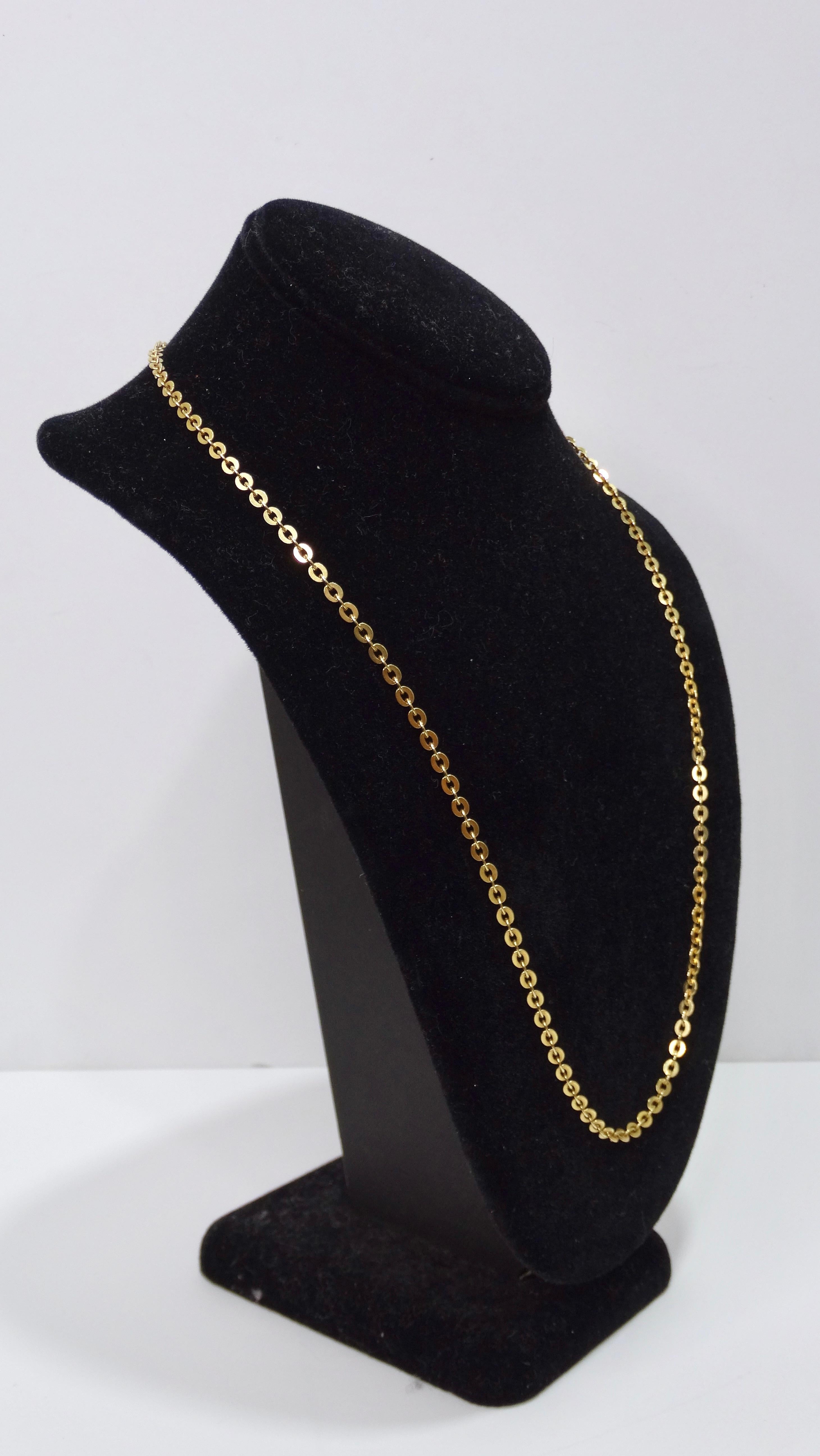 Women's or Men's 18k Gold Link Necklace For Sale