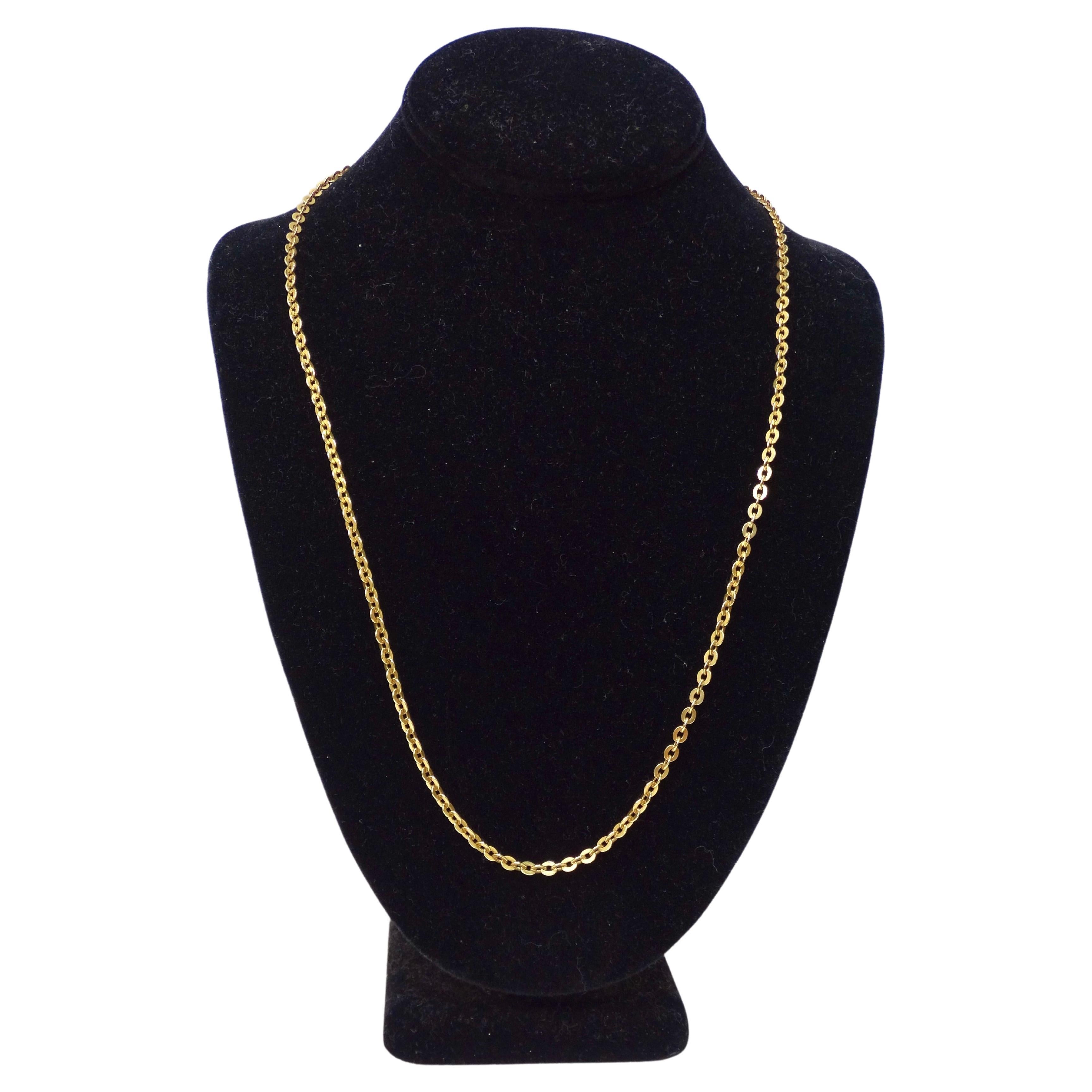 18k Gold Link Necklace For Sale