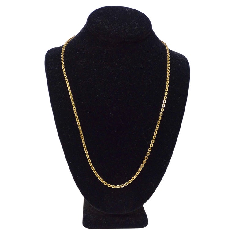 18k Gold Link Necklace For Sale at 1stDibs