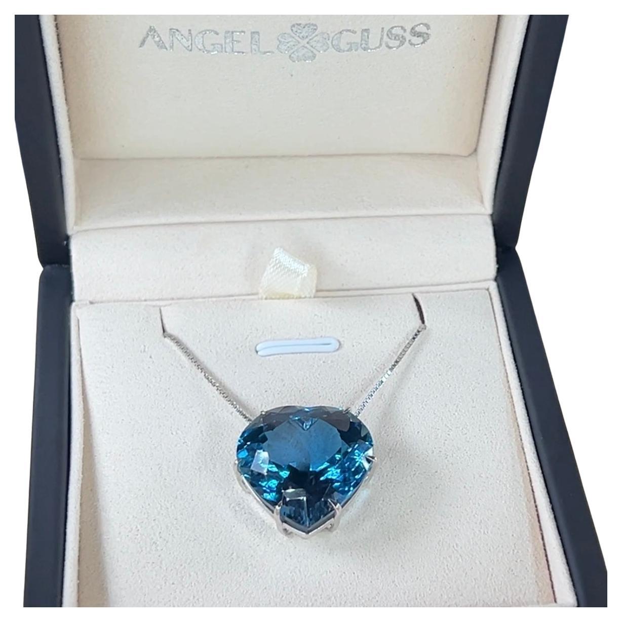 18K Gold London Topaz Necklace (Substantial Gold Weight) For Sale