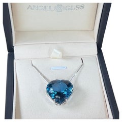 18K Gold London Topaz Necklace (Substantial Gold Weight)