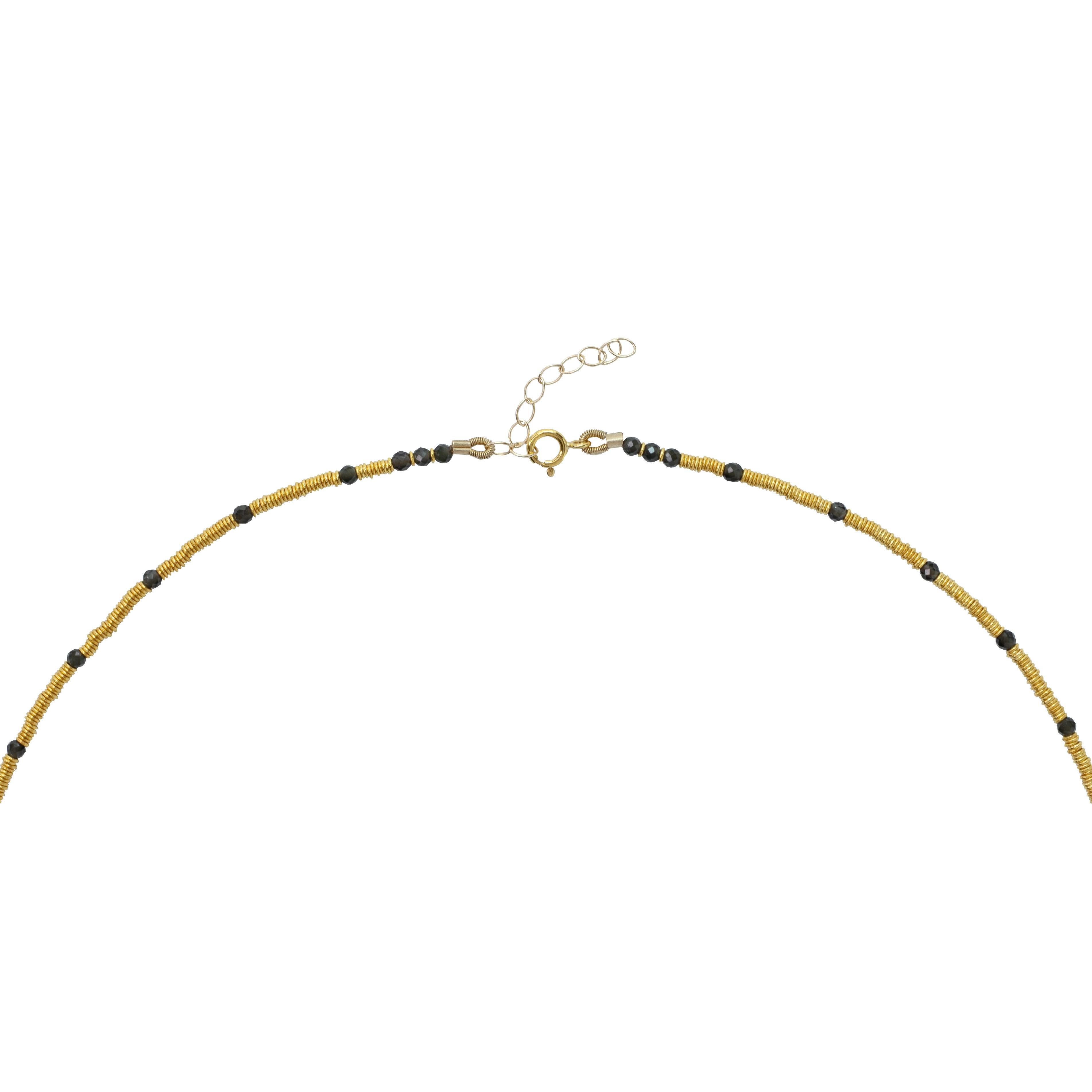 18K Gold Lose Spirale Obsidian Halskette - von Bombyx House im Zustand „Neu“ im Angebot in Westport, CT