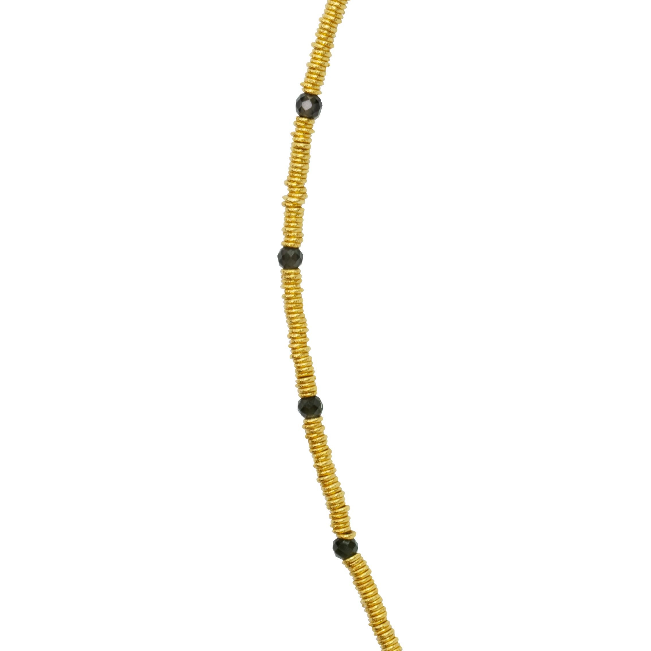 18K Gold Lose Spirale Obsidian Halskette - von Bombyx House im Angebot 4