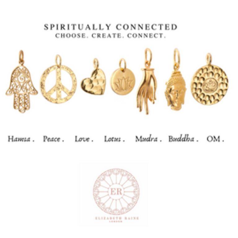 Collier pendentif chakra Sacral en or 18 carats avec amulettes de lotus et cornalines en vente 2
