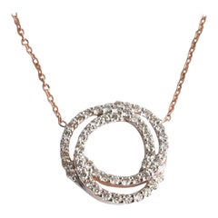 Collar Colgante Nudo de Amor Diamante Oro 18k Collar Colgante Amor Diamante