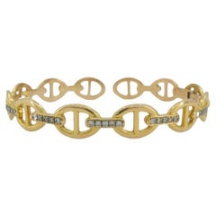 18k Gold Mariner Diamant Manschettenarmband