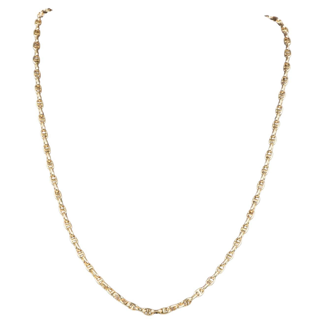 18 Karat Gold Mariner Gliederhalskette 19.75" Schwere 7g+ R4690