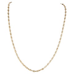 18K Gold Mariner Link Necklace 19.75" Heavy 7g+ R4690