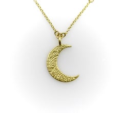 18K Gold Me & Ro Paisley Moon and Star Necklace