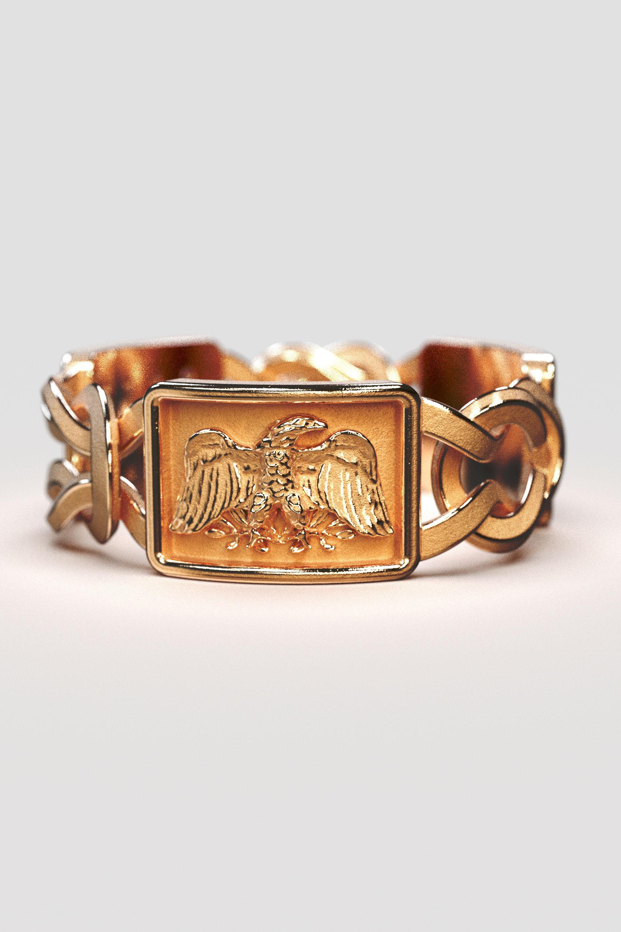 For Sale:  18k Gold Men's Ring - Handcrafted in Italy by Oltremare Gioielli, Made to Order 10