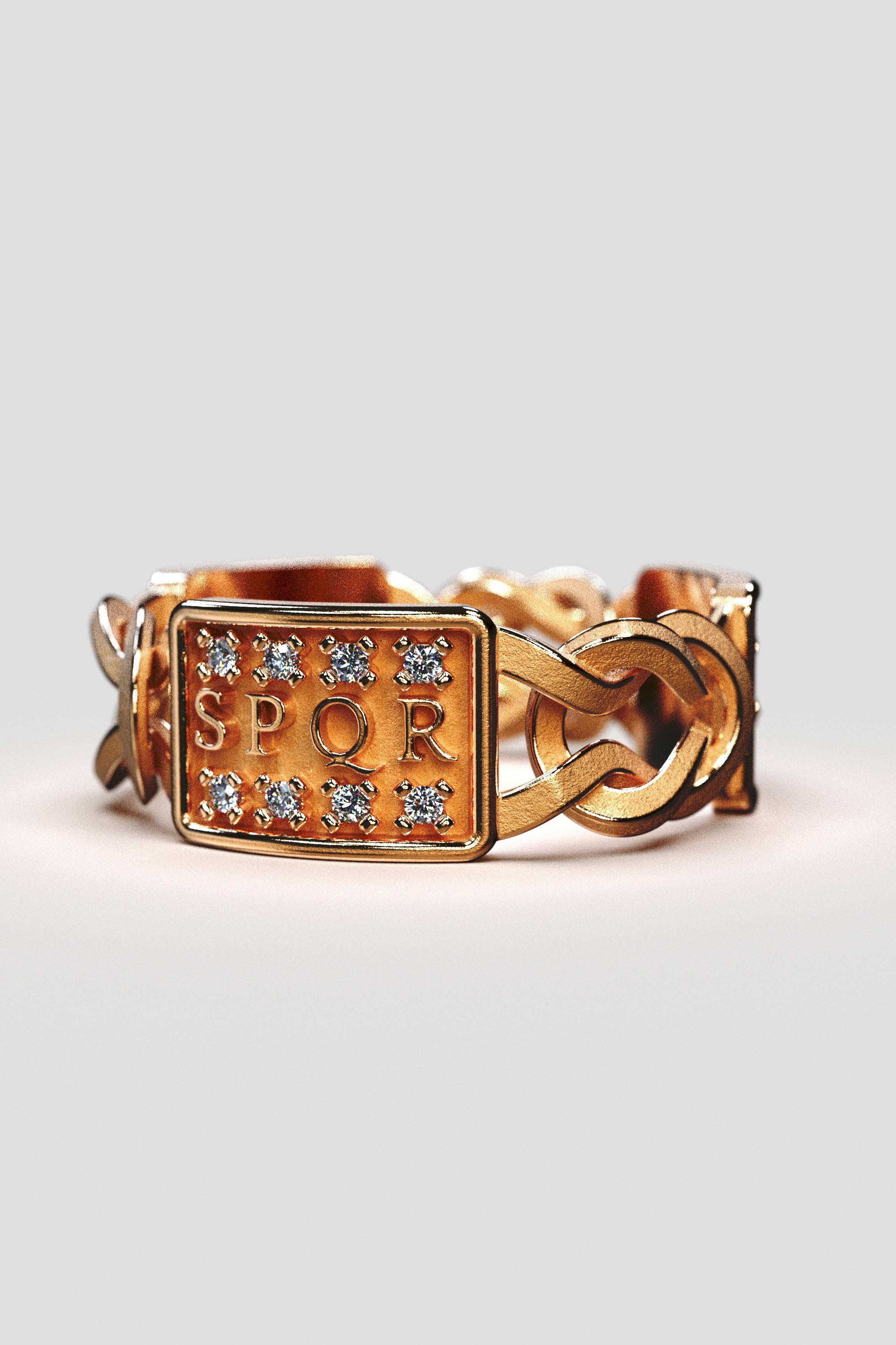 For Sale:  18k Gold Men's Ring - Handcrafted in Italy by Oltremare Gioielli, Made to Order 13