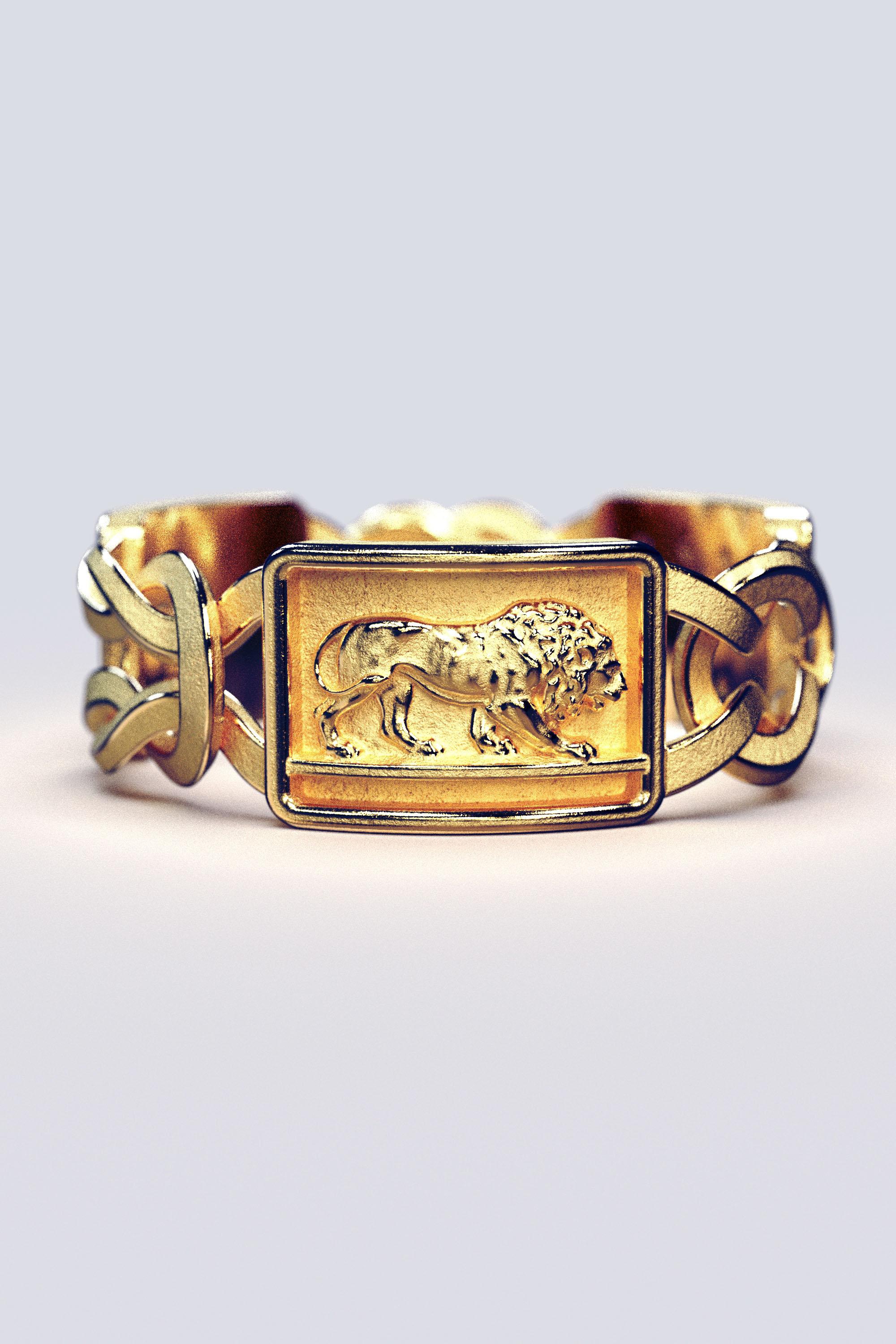 For Sale:  18k Gold Men's Ring - Handcrafted in Italy by Oltremare Gioielli, Made to Order 2