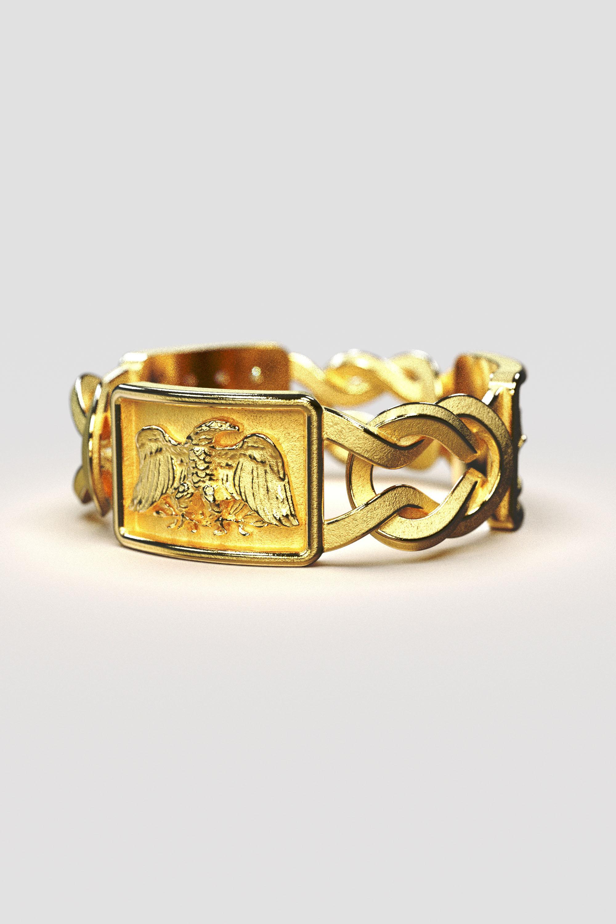 For Sale:  18k Gold Men's Ring - Handcrafted in Italy by Oltremare Gioielli, Made to Order 3