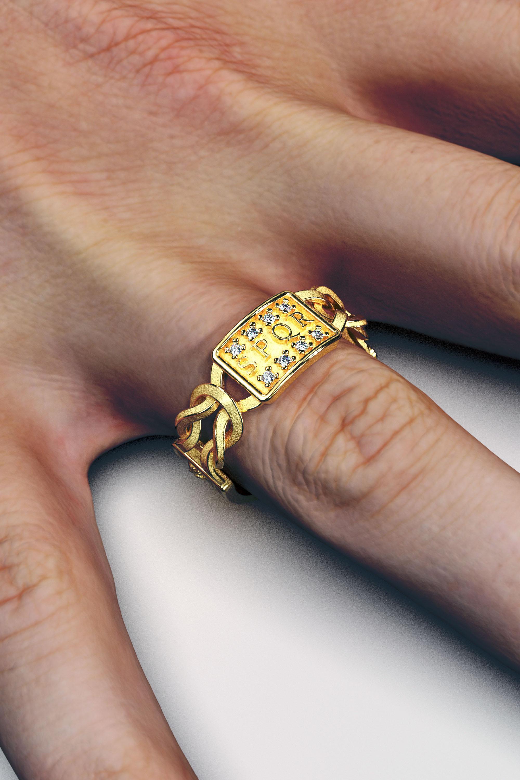 For Sale:  18k Gold Men's Ring - Handcrafted in Italy by Oltremare Gioielli, Made to Order 4