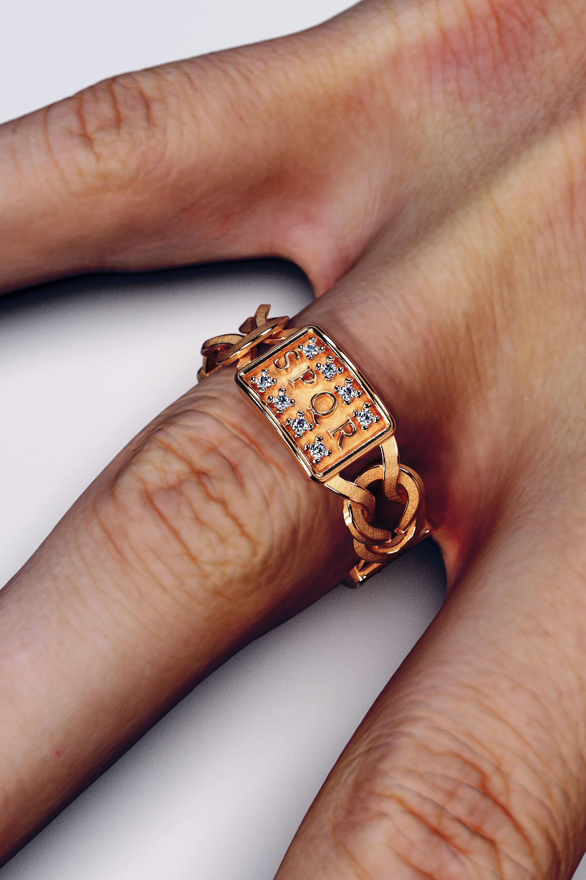 For Sale:  18k Gold Men's Ring - Handcrafted in Italy by Oltremare Gioielli, Made to Order 6