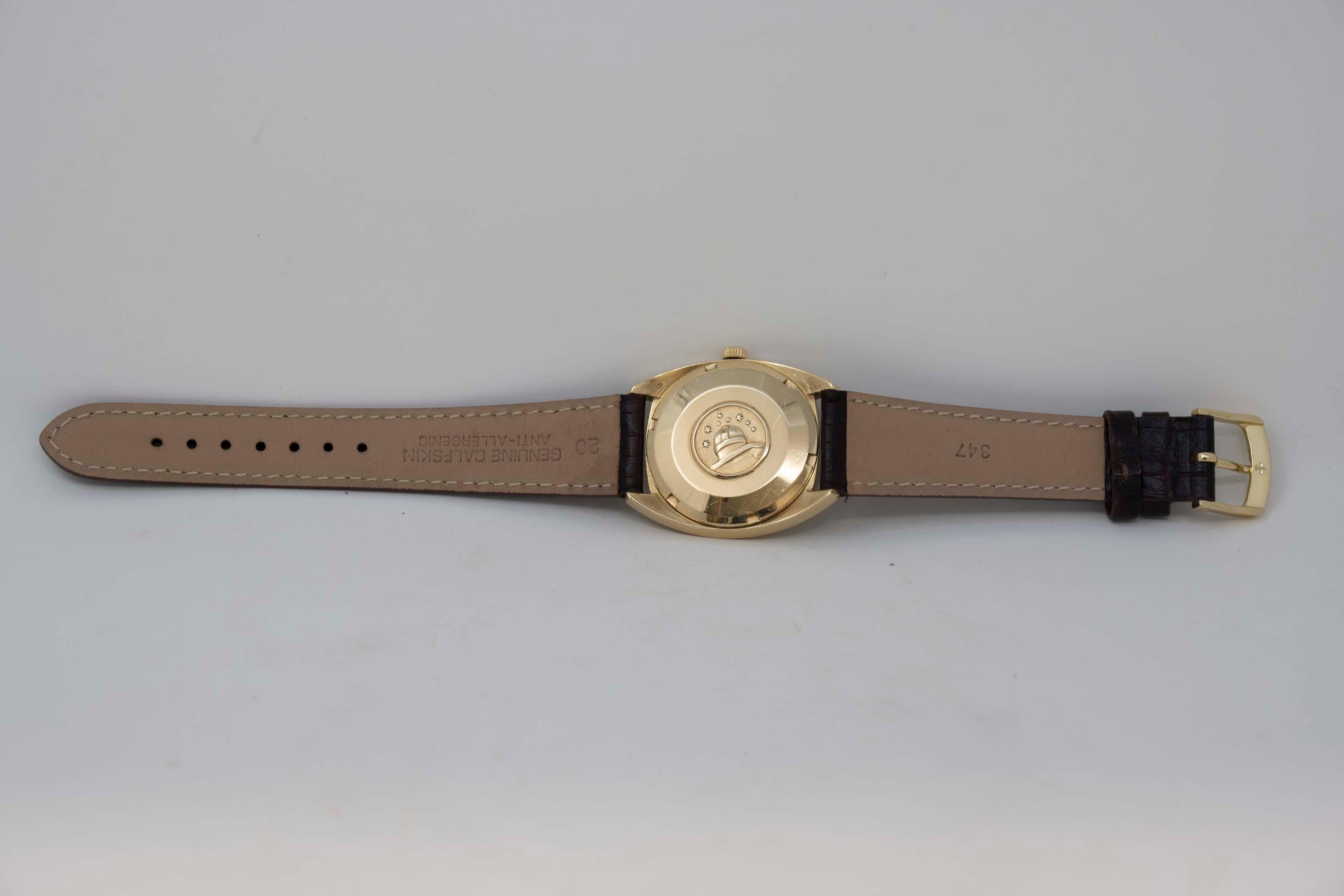 18k Gold Men's Watch Omega Constellation Chronometer For Sale 2