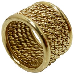 Gold Ring mesh Band Circa 1980s