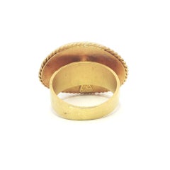 18k Gold Micro Mosaic Multi Color Enamel Work Jumping Dolphin Saddle Ring