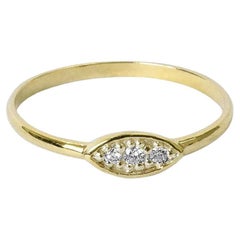 18k Gold Micro Pave Diamond Ring Dainty Diamond Ring Minimalist Stacking Ring