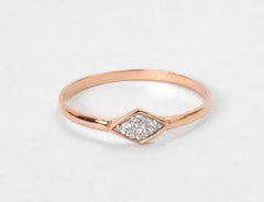18k Gold Micro Pave Diamond Ring Dainty Diamond Ring Trendy Diamond Ring