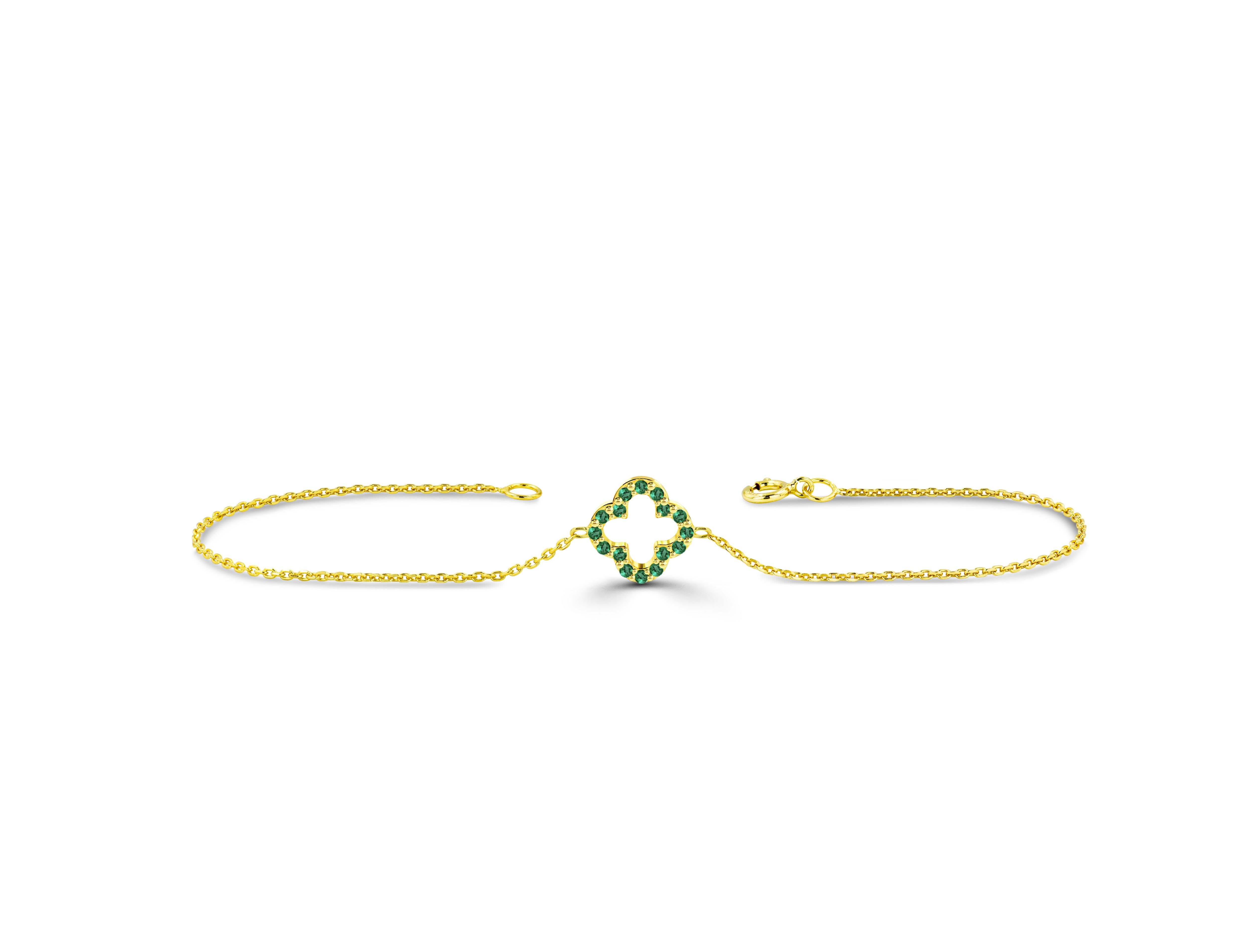 Mini clover bracelet in precious stones Emerald / Ruby / Sapphire / Lucky clover bracelet / Natural and authentic stones

18k gold clover, clover bracelet gold, precious stone clover, lucky leaf bracelet, emerald clover, ruby clover, sapphire
