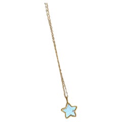 18k Gold Mother of Pearl Star Necklace