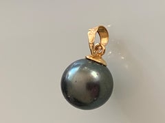 18k Gold montierte Tahiti-Perle