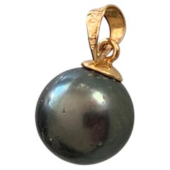 18k Gold montierte Tahiti-Perle
