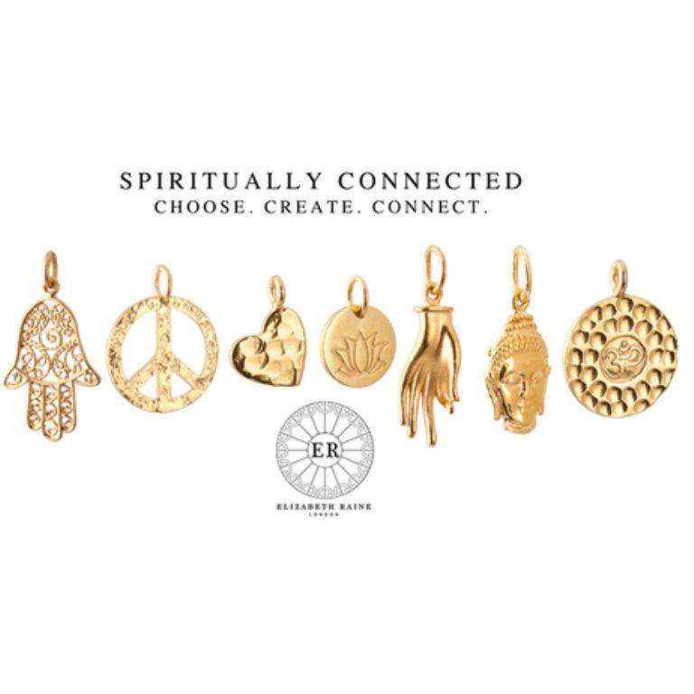 18K Gold Mudra Amulet + Citrine Solar Plexus Chakra Pendant Necklace For Sale 1