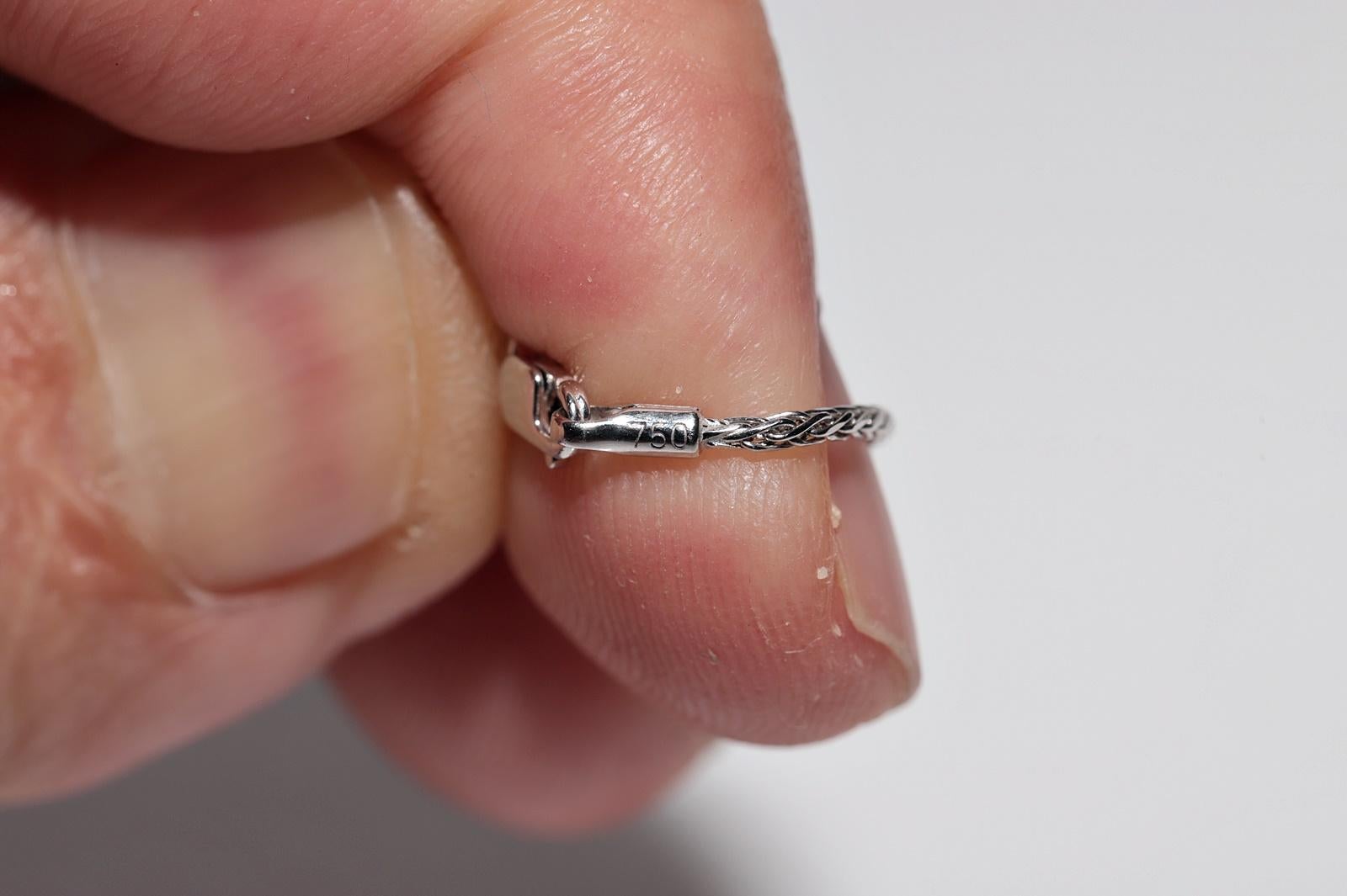 18 Karat Gold Natürlicher Baguetteschliff Diamant Dekorierter Anhänger Halskette im Angebot 5