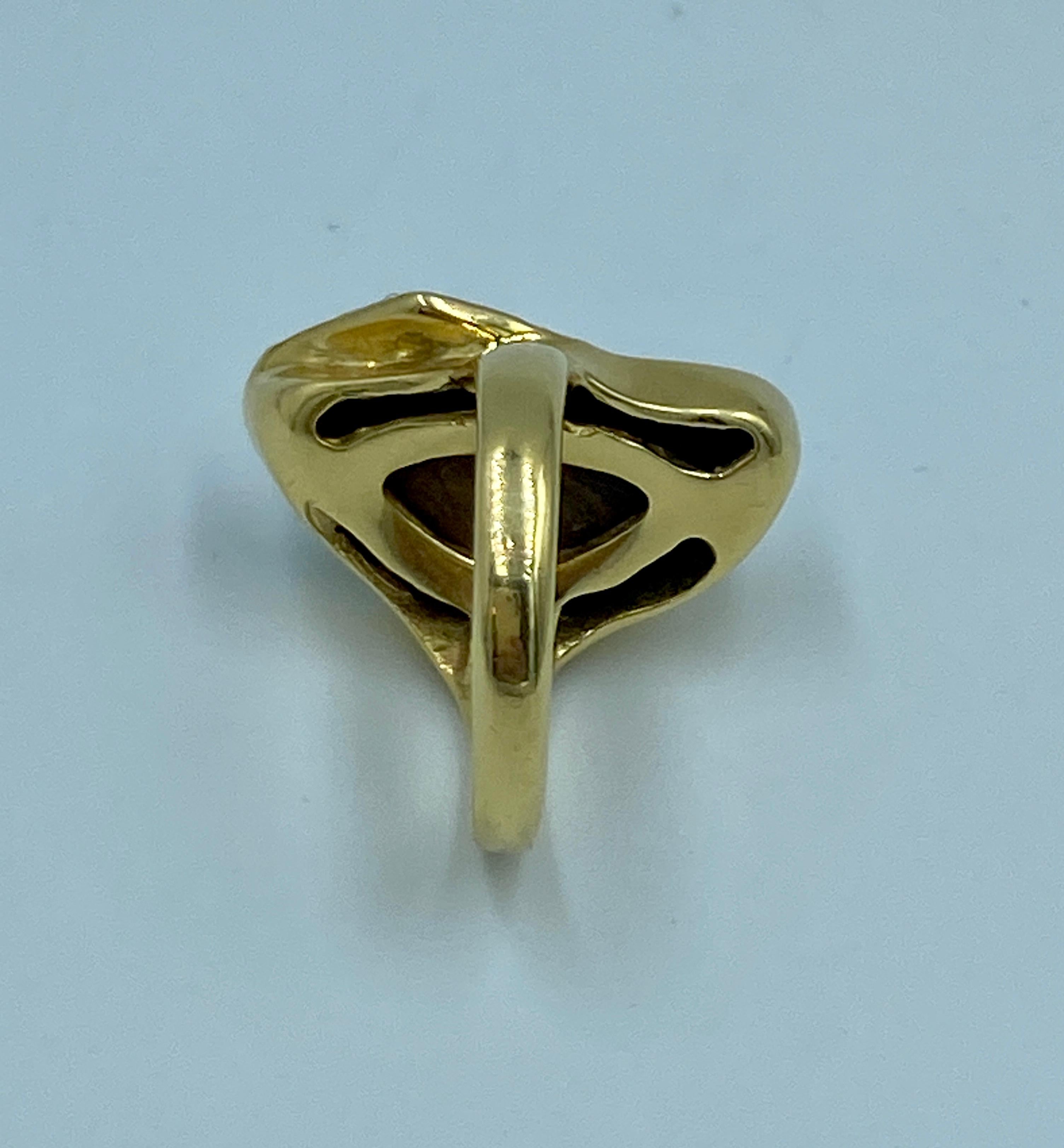 Femenino o masculino Anillo de cóctel de oro de 18 quilates de ópalo negro natural y diamantes en venta