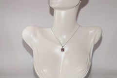 18k Gold Natural Diamond And Baguette Cut Ruby Decorated Two Face Necklace
