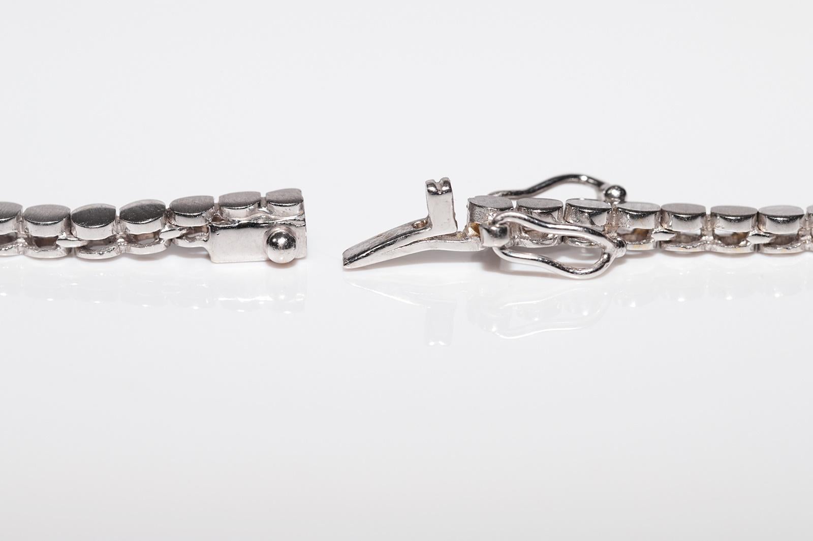 18 Karat Gold Natürlicher Diamant und Smaragd im Ovalschliff Smaragd Dekorierte Halskette im Angebot 10