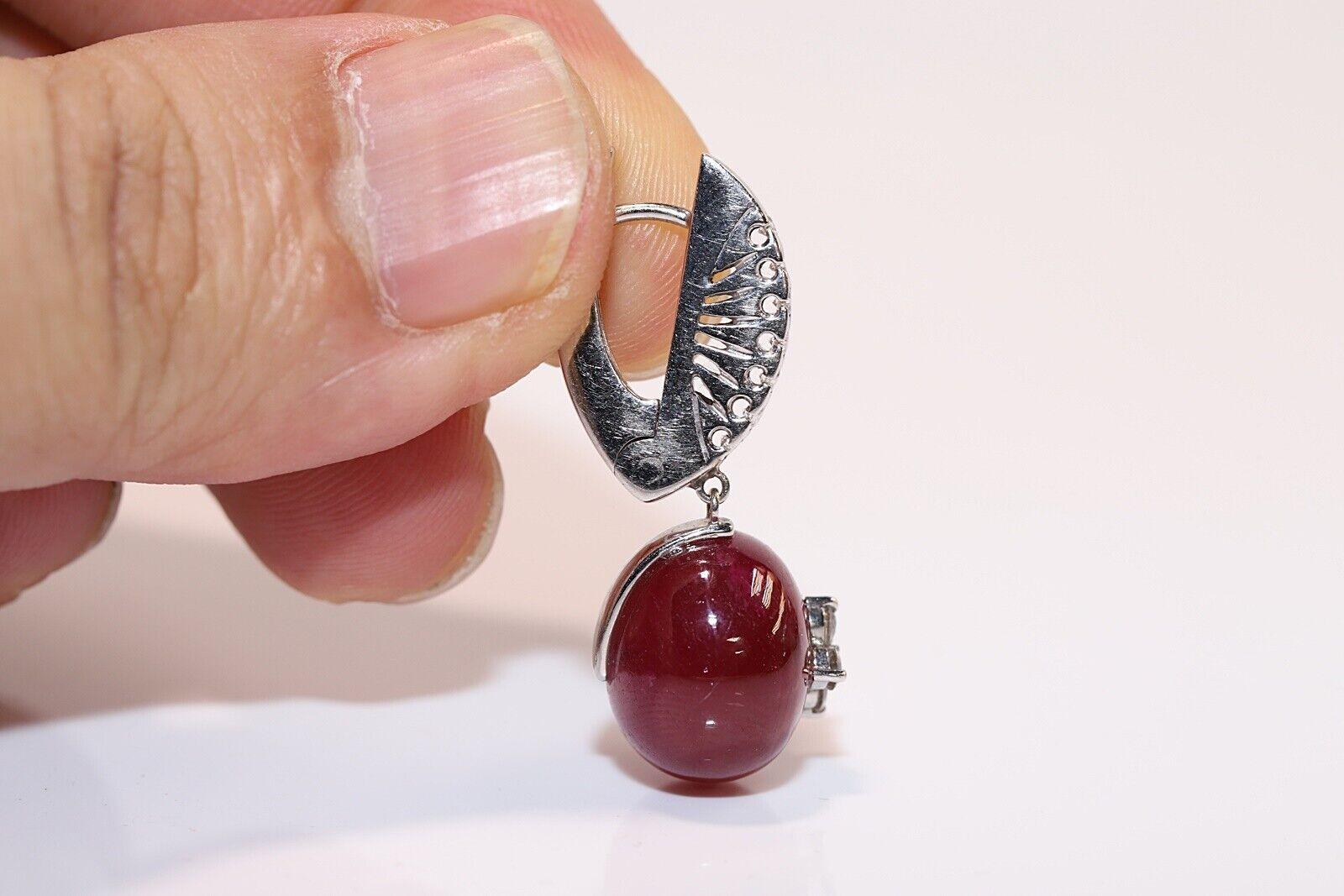 Boucle d'oreille pendante en or 18 carats avec diamant naturel et rubis, fabriquée en Italie par Ponte Vecchio Pour femmes en vente