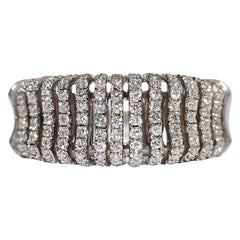 Bague forte en or 18k ornée de diamants naturels