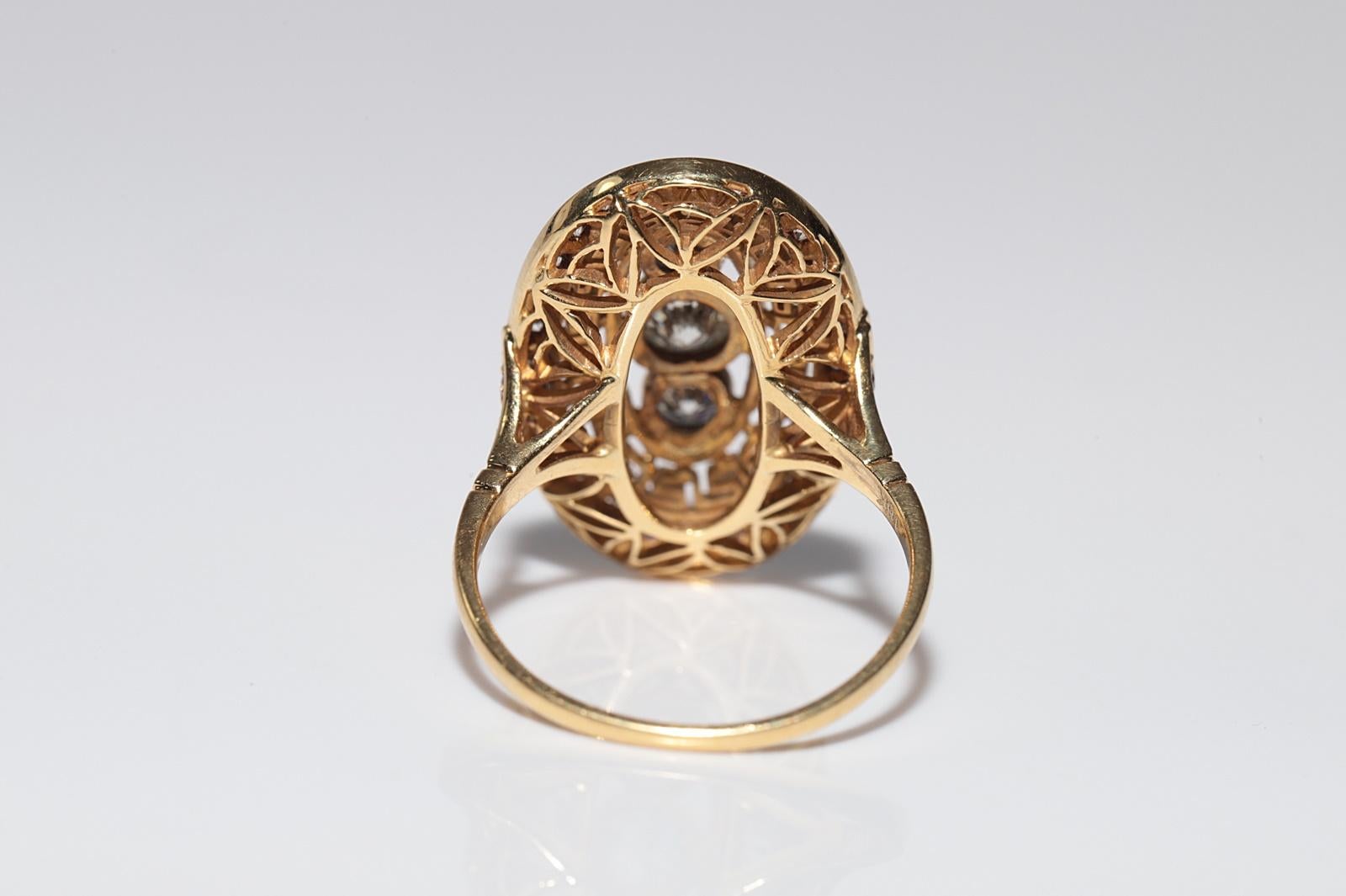 18k Gold Natural Diamond Natural Diamond Decorated Oval Style Ring For Sale 1