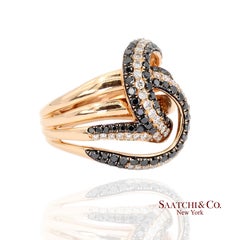 18k Gold Natural Diamond White and yellow Gold Diamond Ring