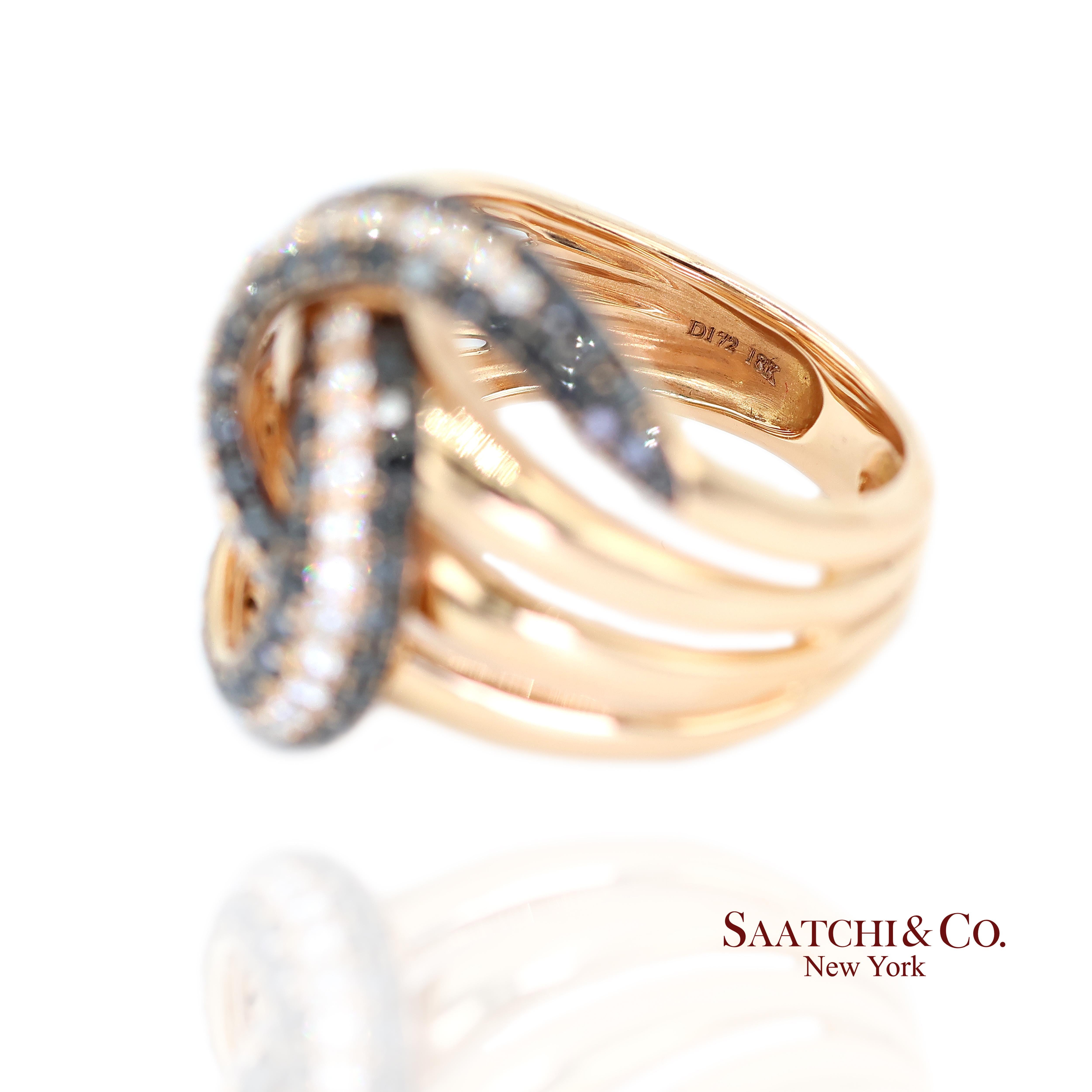 Bague en or blanc et jaune 18k avec diamant naturel en vente 1