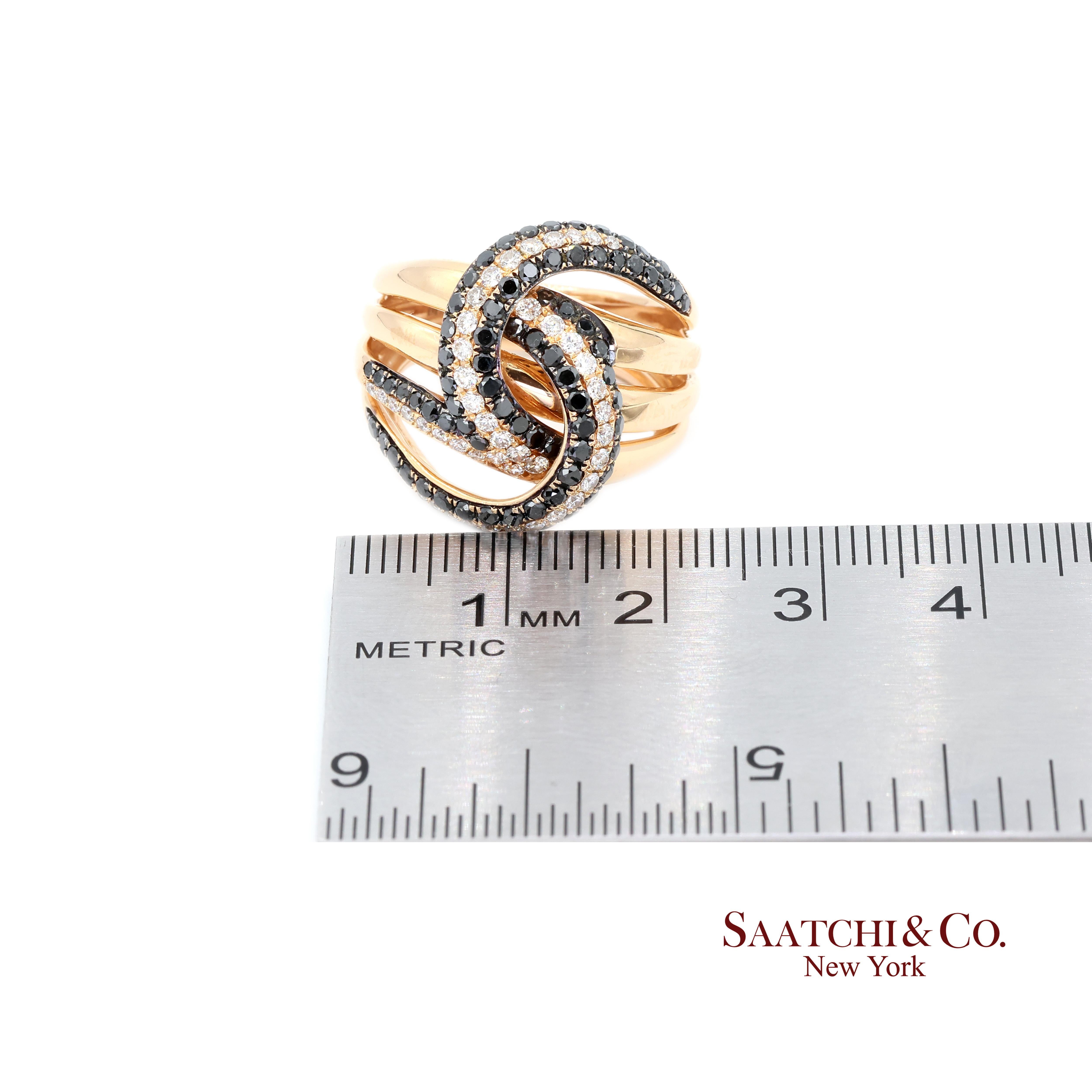 Bague en or blanc et jaune 18k avec diamant naturel en vente 3